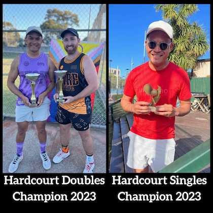 Tyrone. Hardcourt Doubles and Singles Champion 2023.